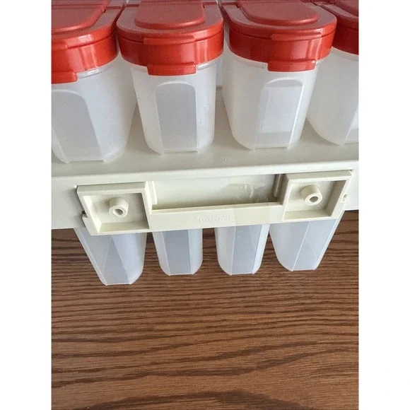 Vintage Tupperware Modular Mates Spice Rack Shakers 1846 1844-16 1847-3 - Picture 6 of 12
